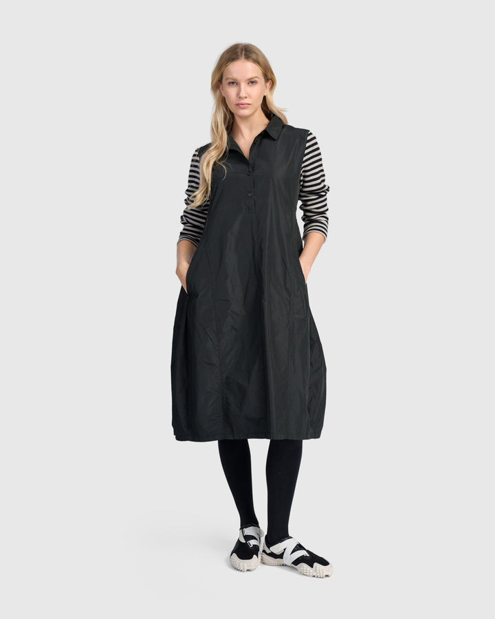 Urban Mercer Shirtdress, Black Mix