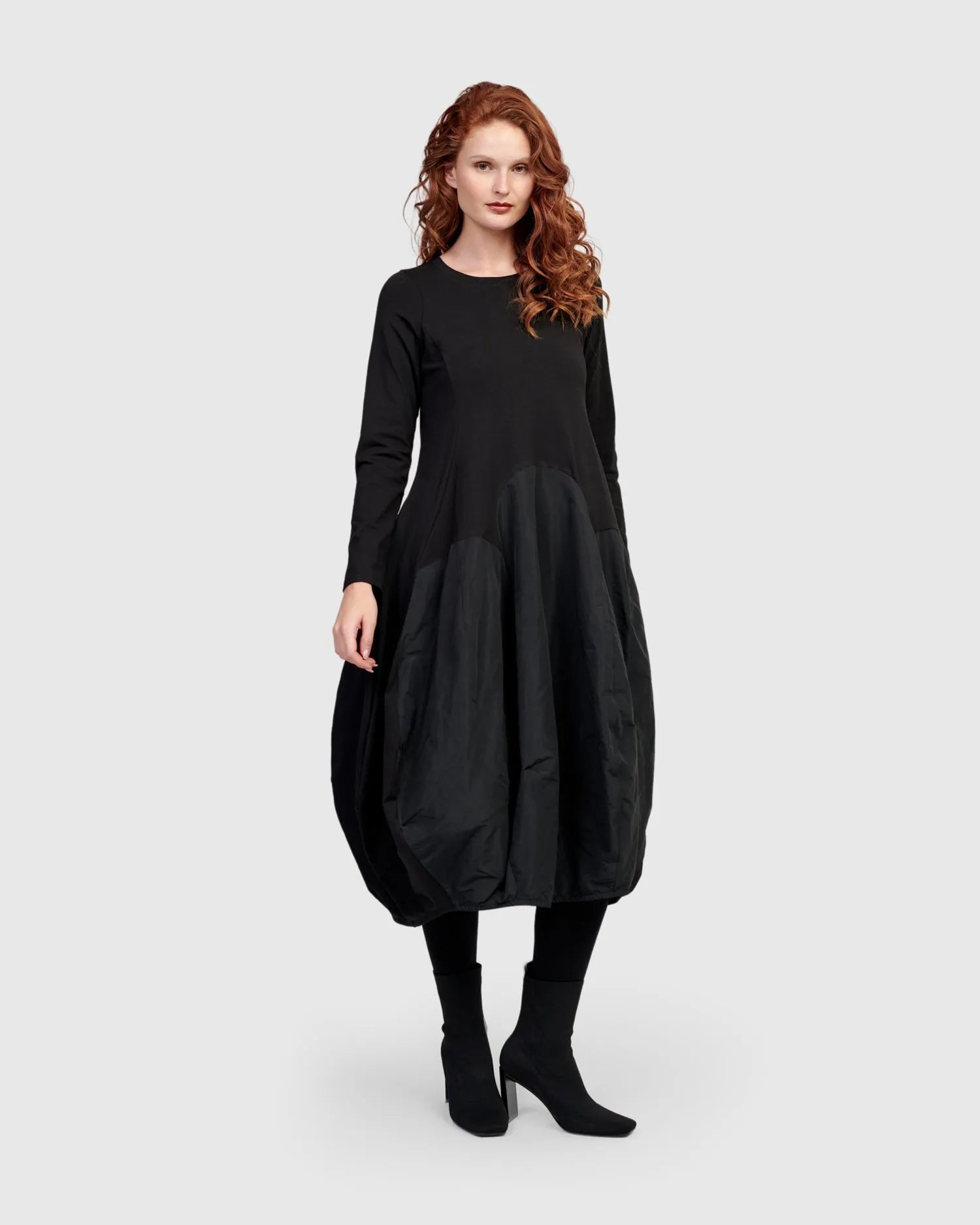 Urban Maxima Crew Cocoon Dress, Black – Alembika U.S.