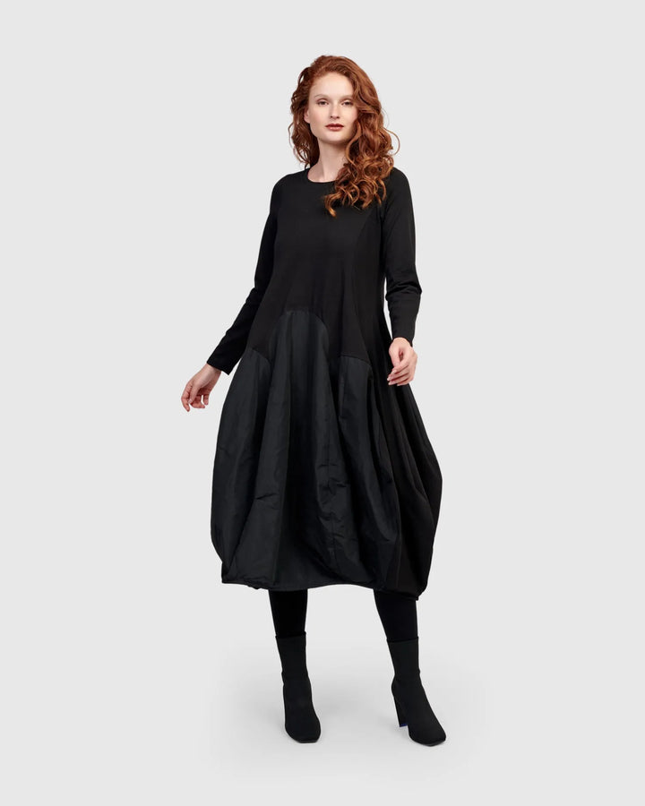 Urban Maxima Crew Cocoon Dress, Black