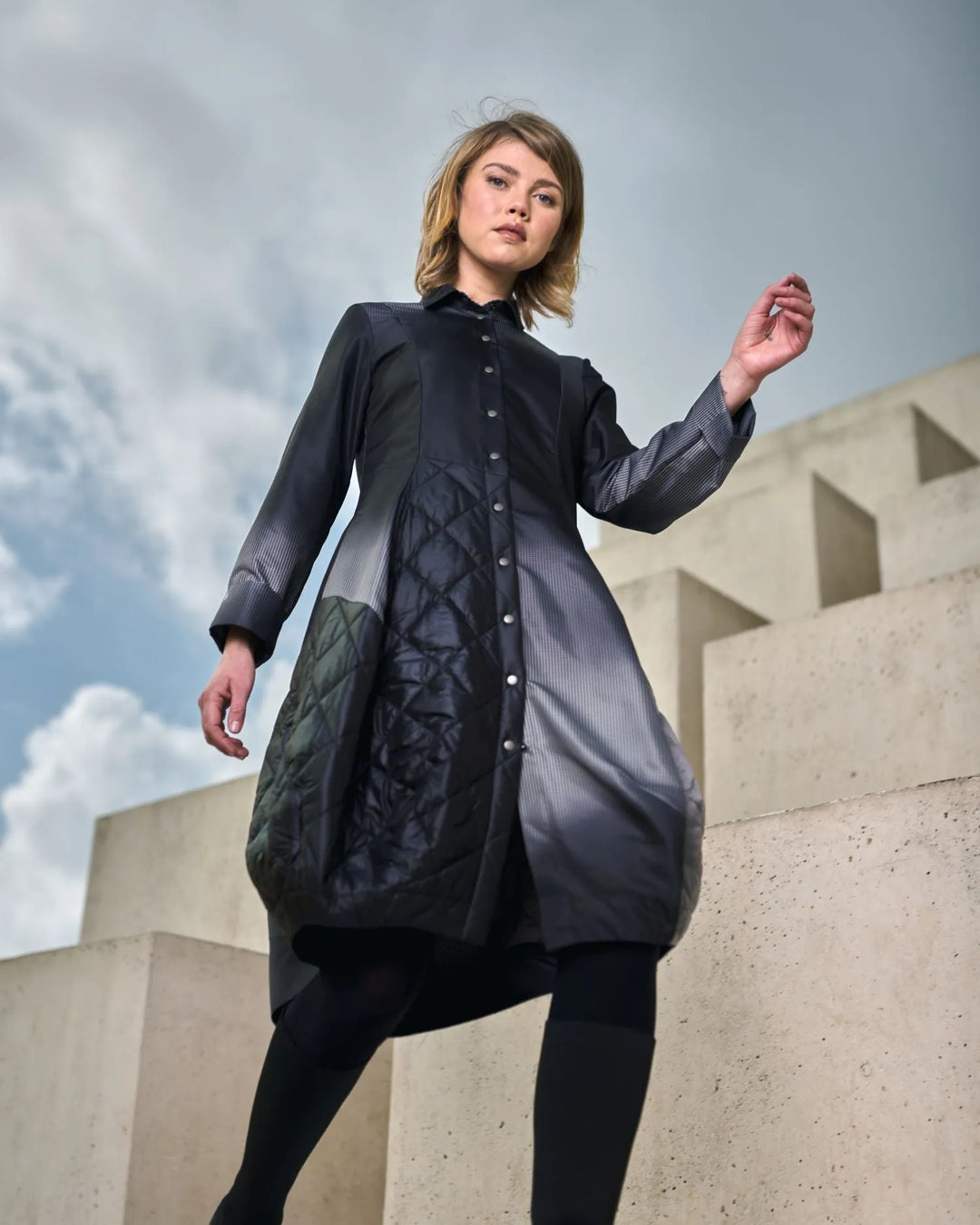 Urban Reflektor Shirt Dress, Storm