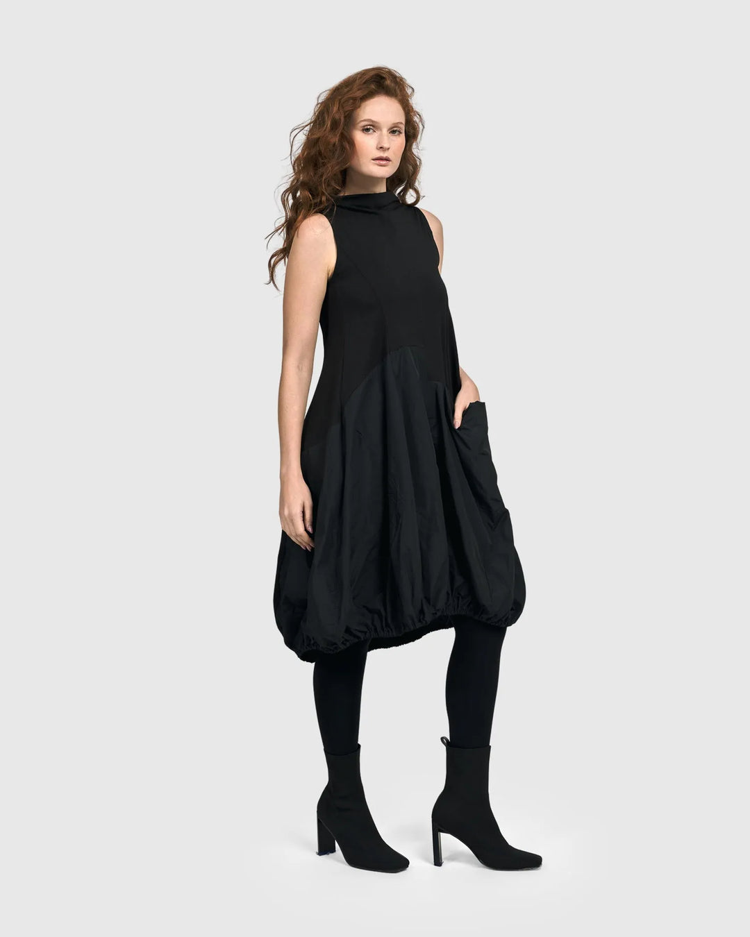 Urban Spectre Sleeveless Dress, Black