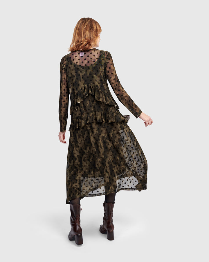 Urban Sprig Mesh Dress, Antique