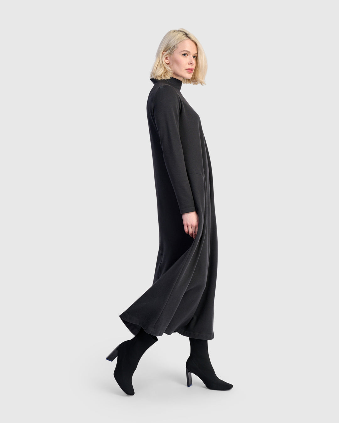 Urban Cloud A-line Dress, Black