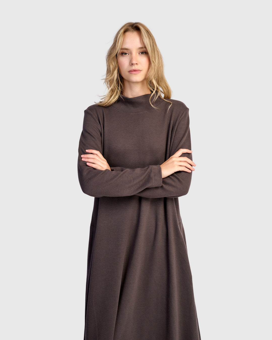 Urban Cloud A-line Dress, Mocha