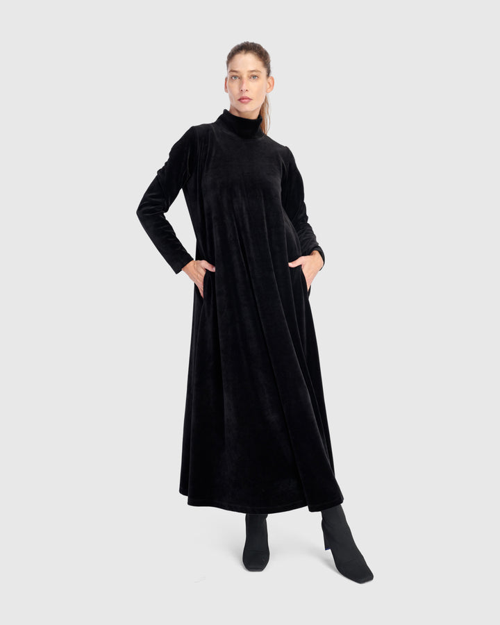 Everyday Velvet Maxi Dress, Black