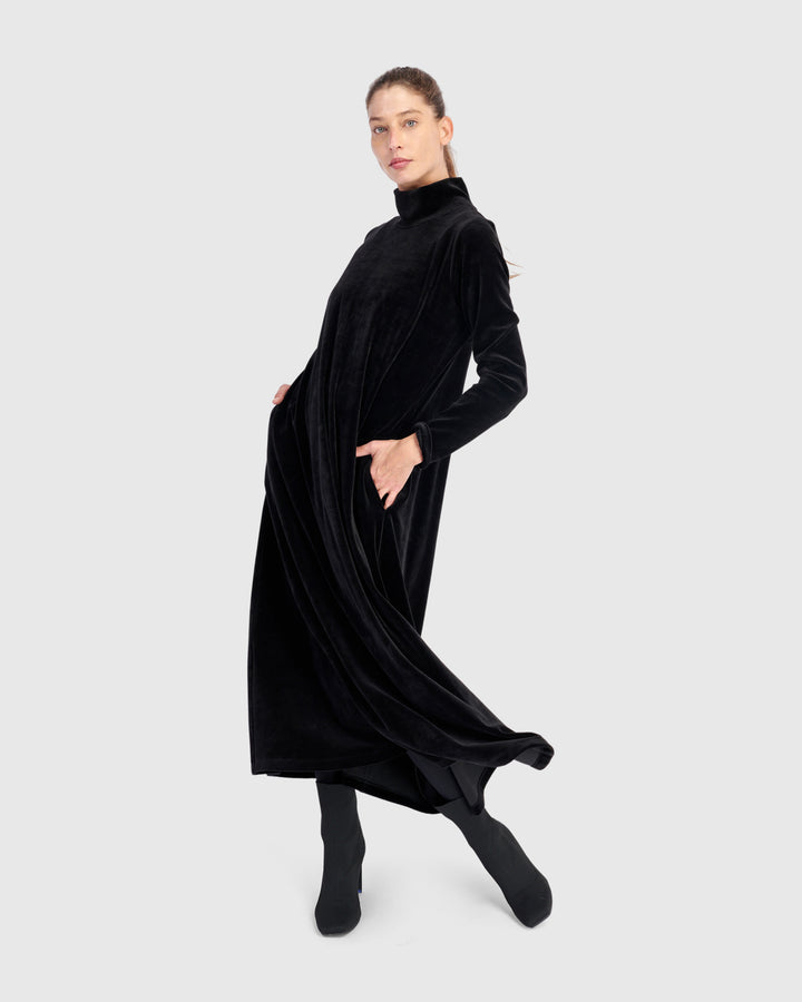Everyday Velvet Maxi Dress, Black