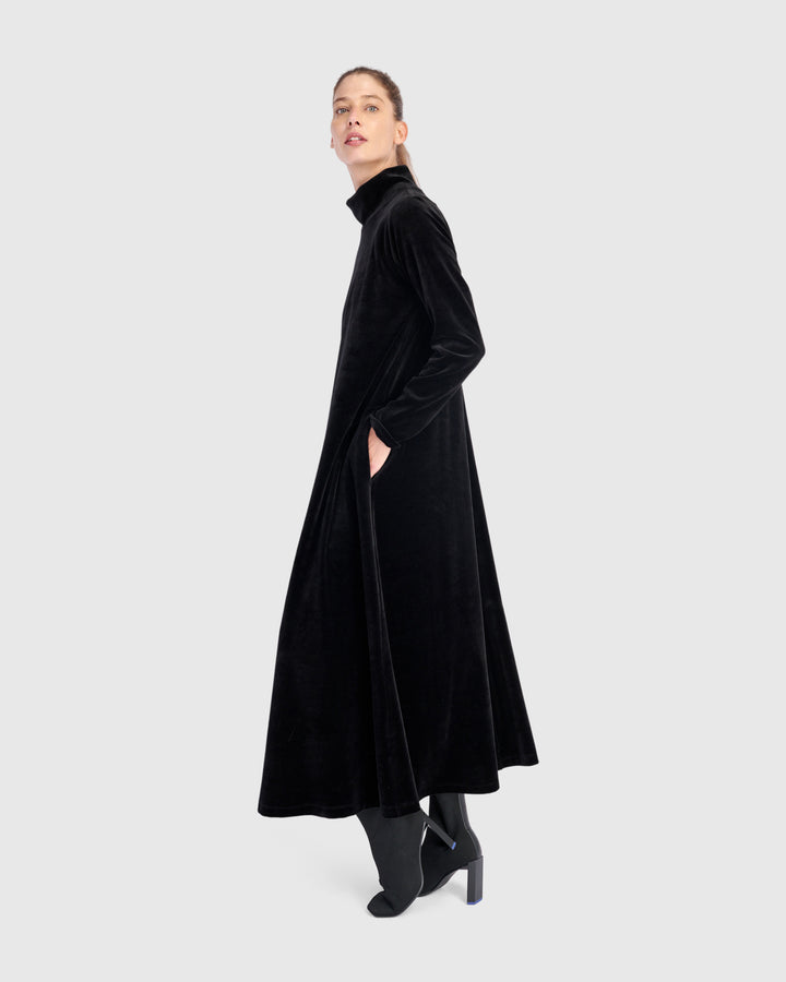 Everyday Velvet Maxi Dress, Black