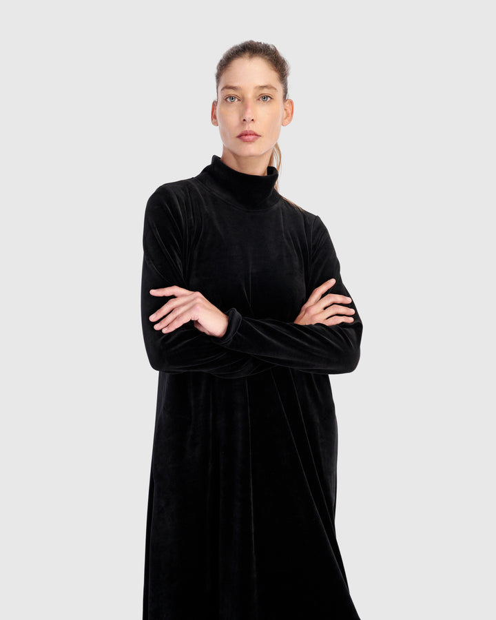 Everyday Velvet Maxi Dress, Black