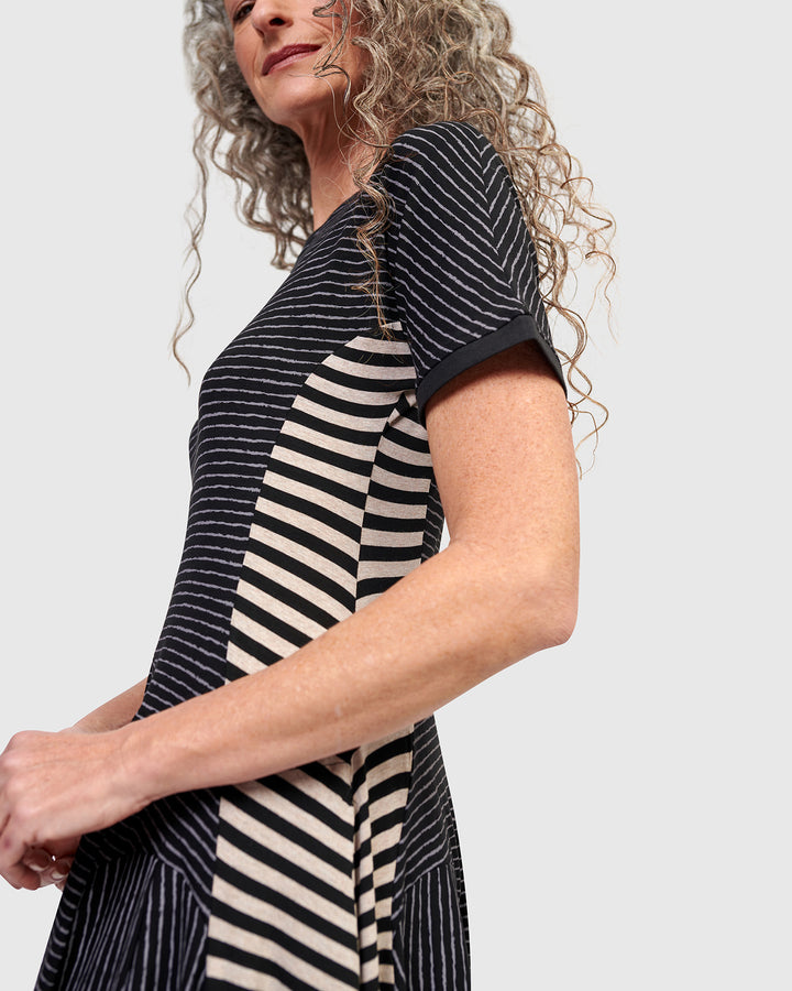 Urban Yucatan Crew Cocoon Dress, Stripes