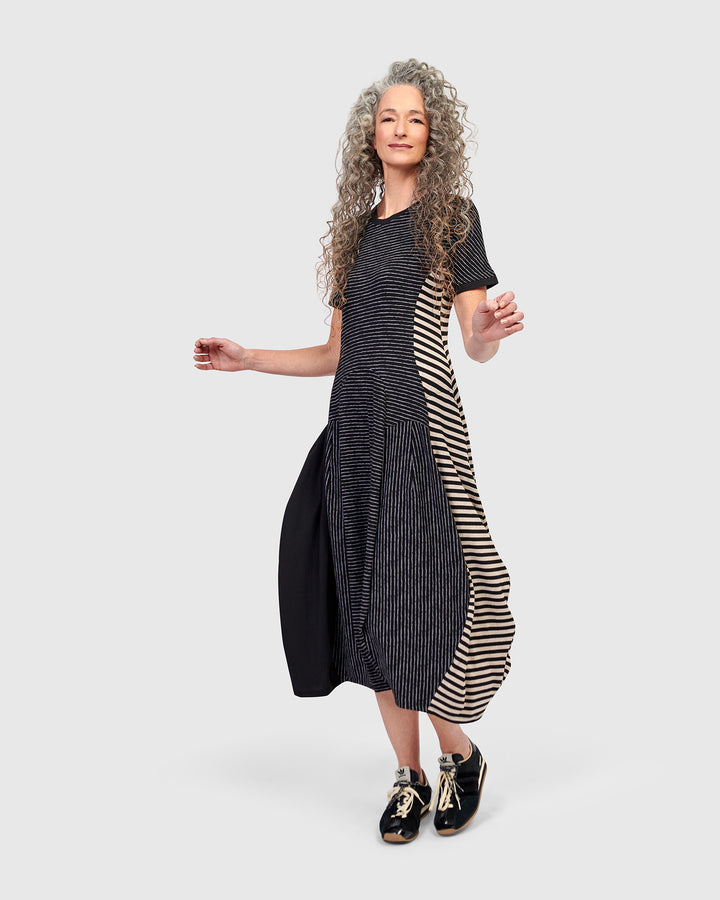 Urban Yucatan Crew Cocoon Dress, Stripes