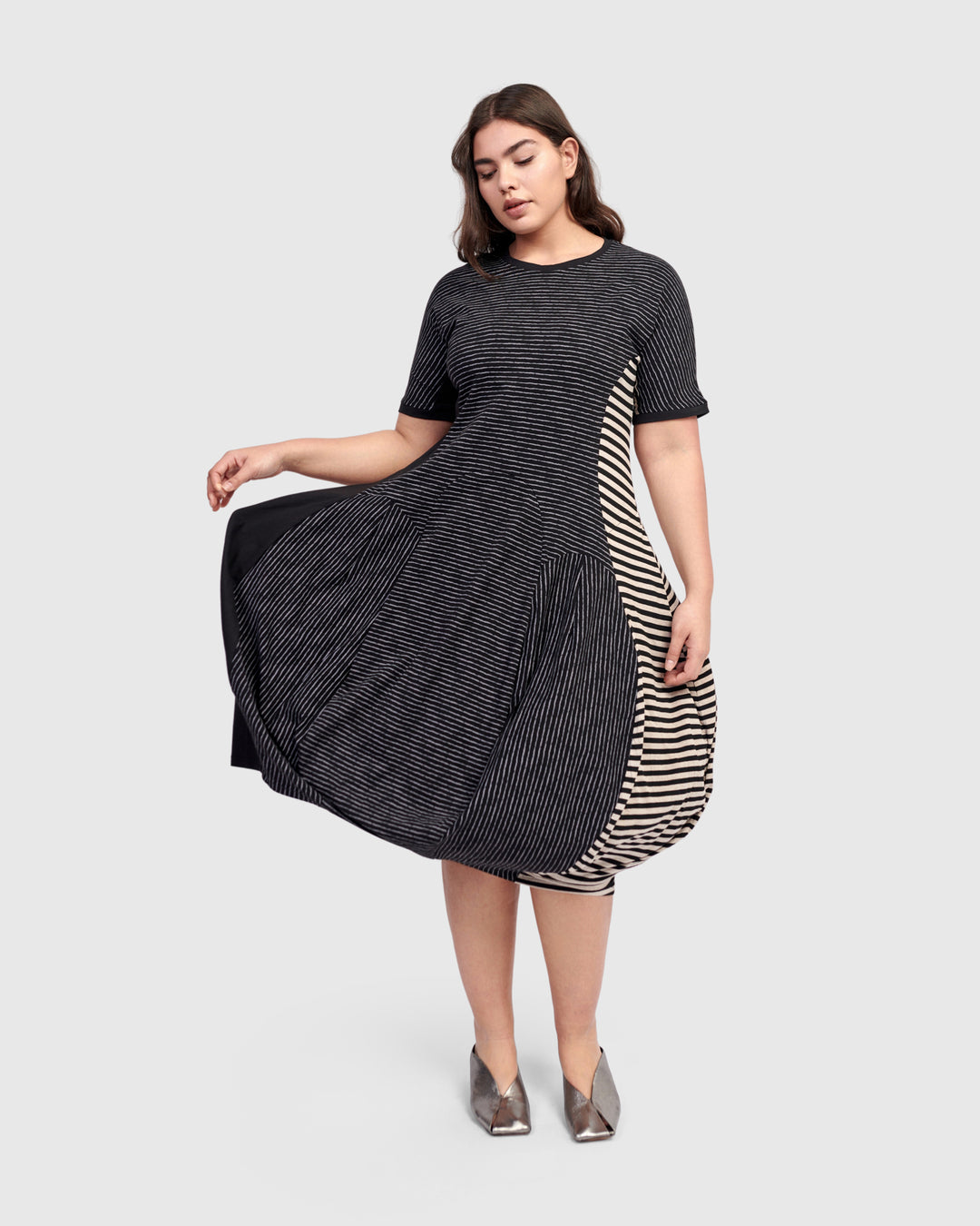 Urban Yucatan Crew Cocoon Dress, Stripes