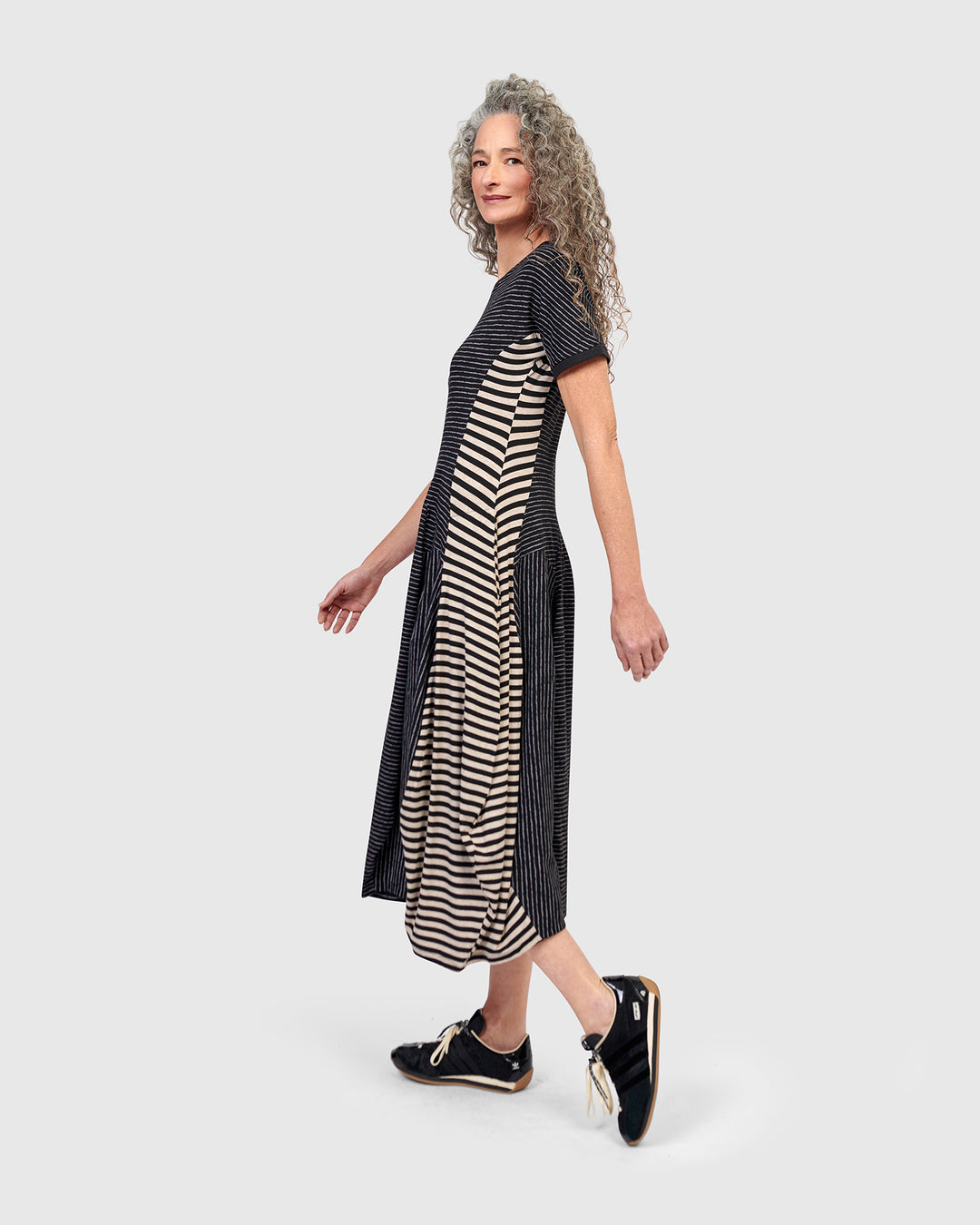 Urban Yucatan Crew Cocoon Dress, Stripes