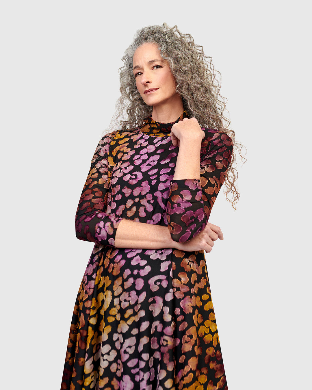 Ember Mockneck Cocoon Dress, Bloom