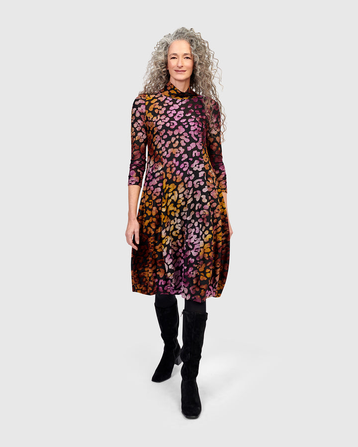 Ember Mockneck Cocoon Dress, Bloom