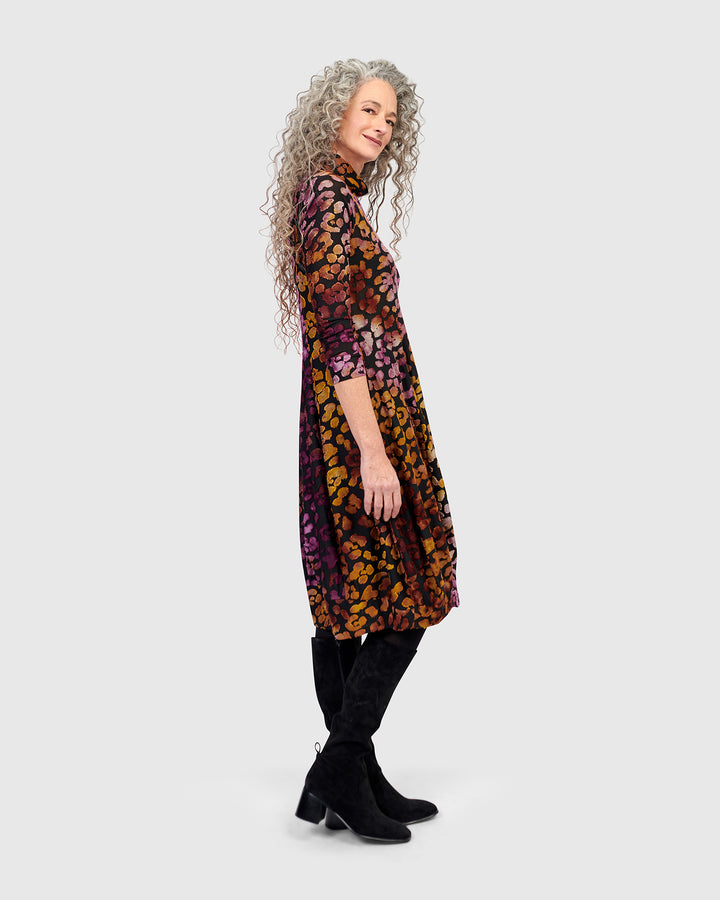 Ember Mockneck Cocoon Dress, Bloom