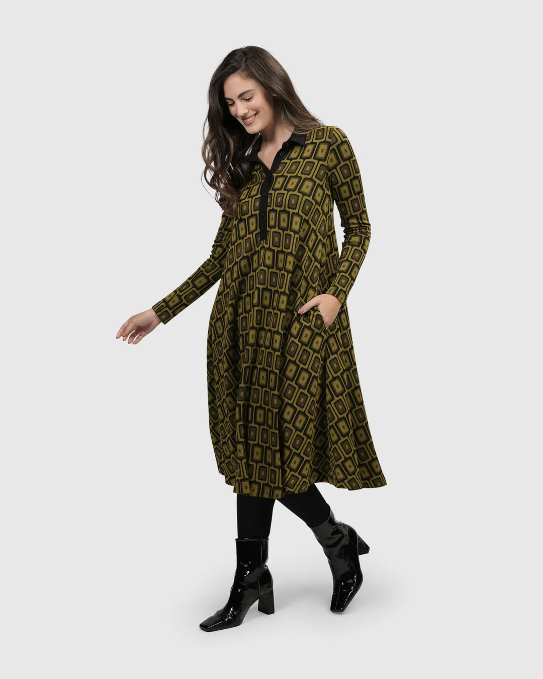 Dynamite Shirt Dress, Chartreuse – Alembika U.S Dynamite Shirt Dress, Chartreuse – Alembika U.S