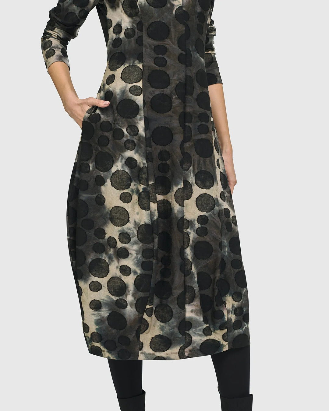 Bermuda Cocoon Dress, Coffee Alembika U.S. Bermuda Cocoon Dress, Coffee Alembika U.S.