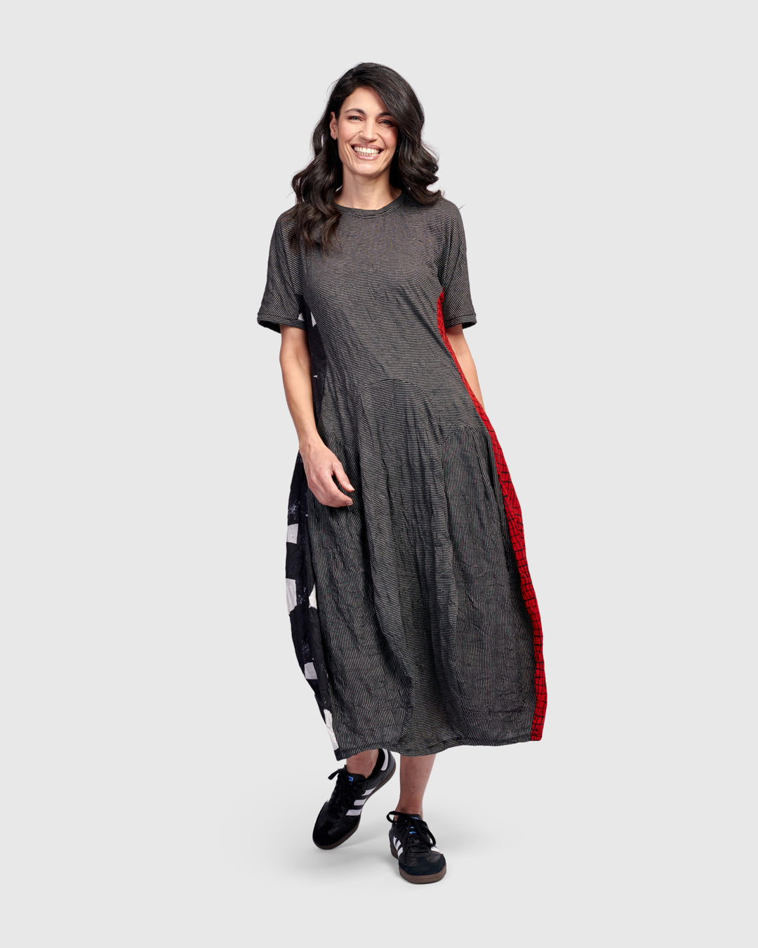 calf length t shirt dress Women's 100% Organic Cotton T-Shirt Dress XL / Eggplant