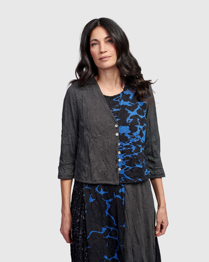 Capricorn Crop Cardigan, Blue