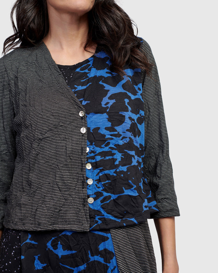 Capricorn Crop Cardigan, Blue