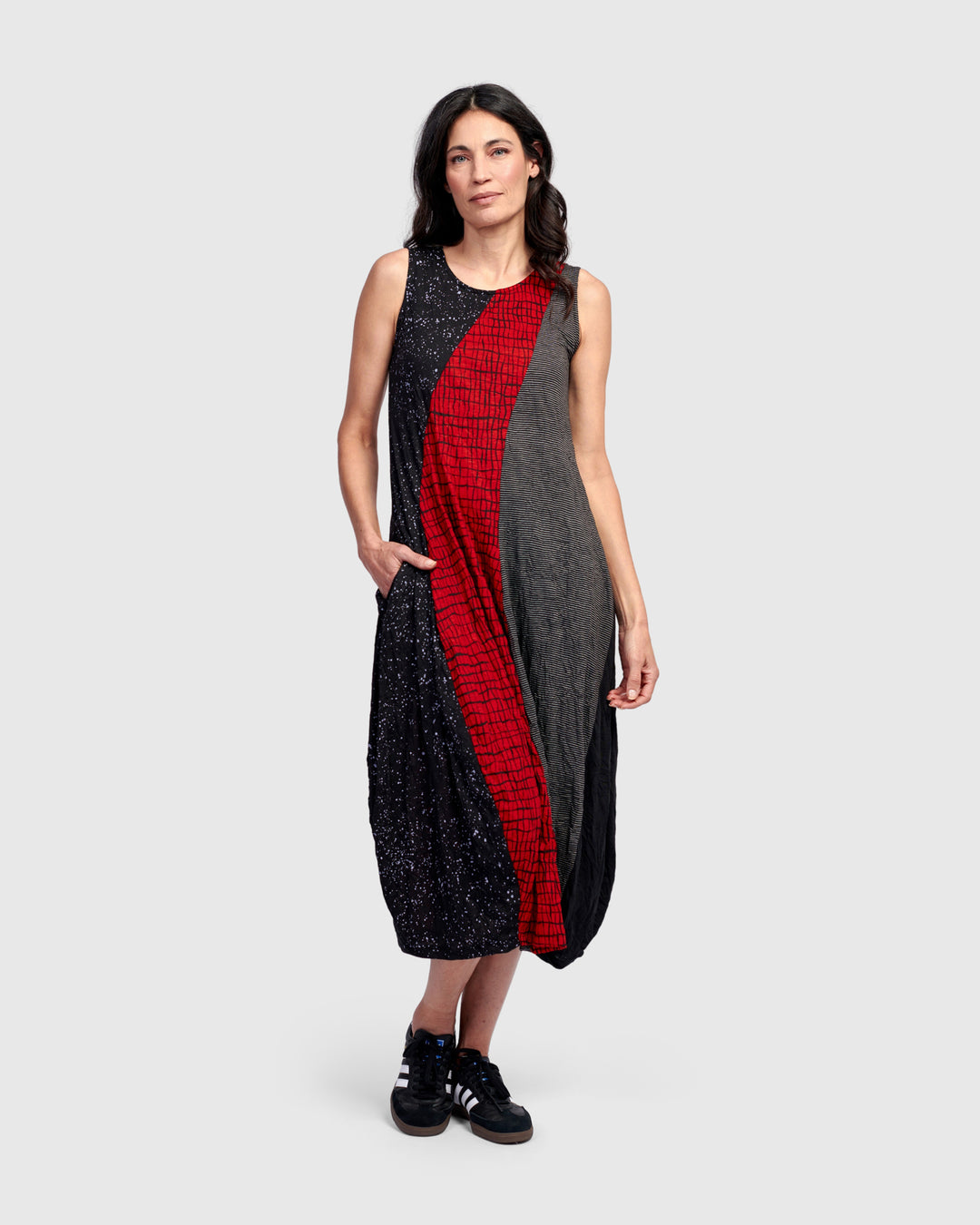 Blaise Sleeveless Dress, Red