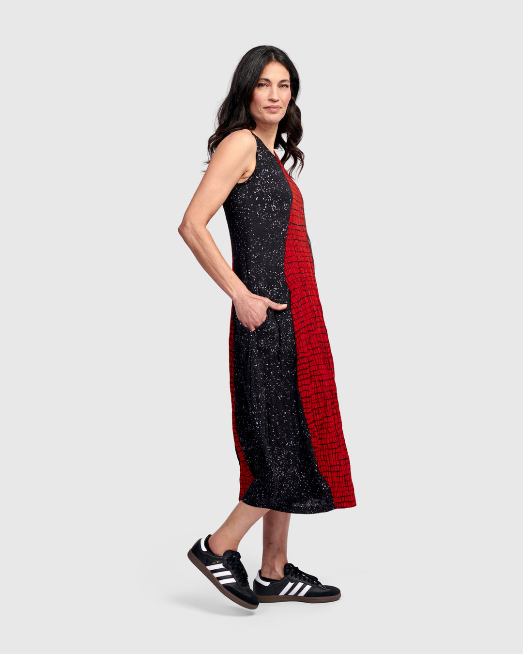Blaise Sleeveless Dress, Red