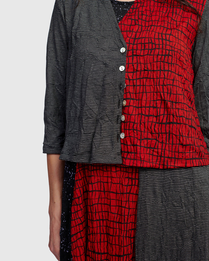 Capricorn Crop Cardigan, Red