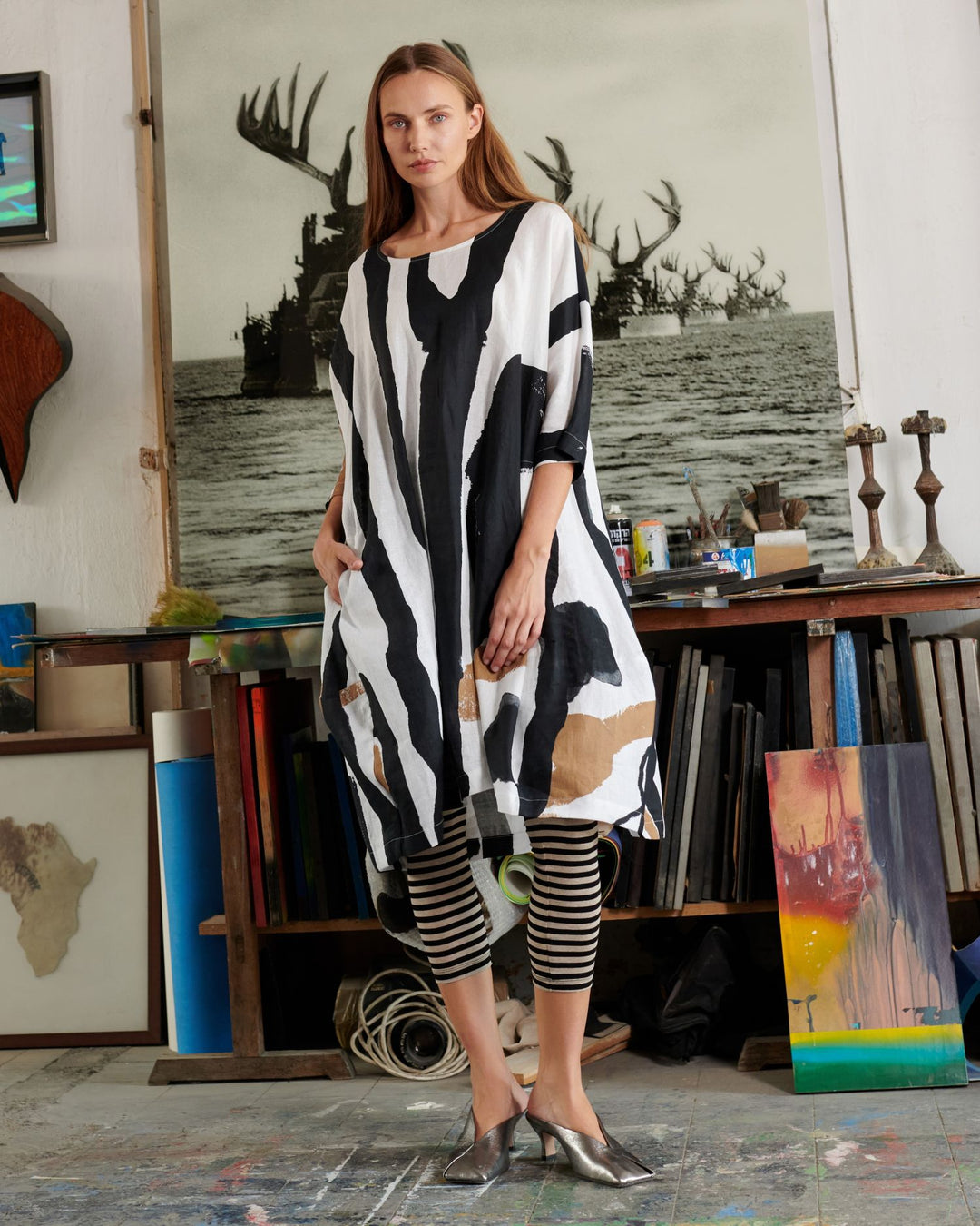 Urban Amsterdam Oversized Dress, Zebra