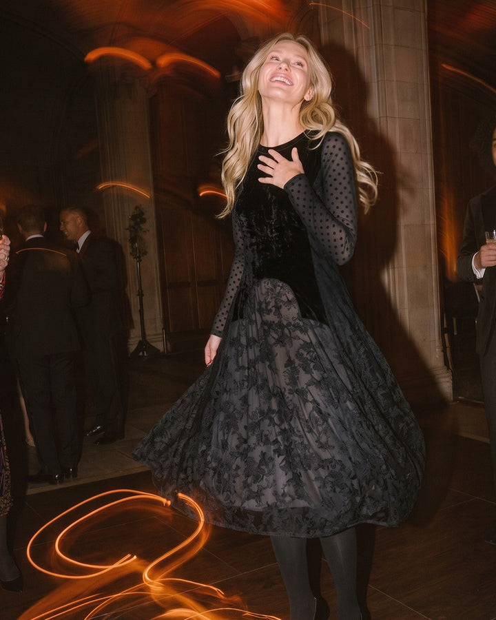 Velvet Jolie Dress, Black