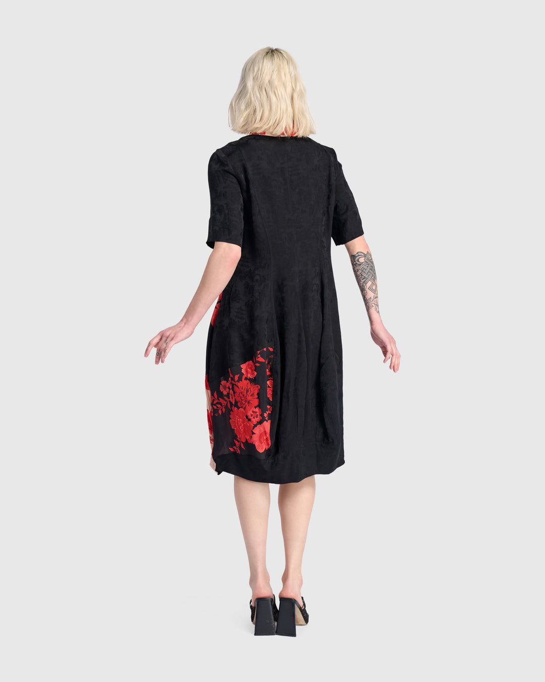 Barb Noir Shirtdress, Black Mix
