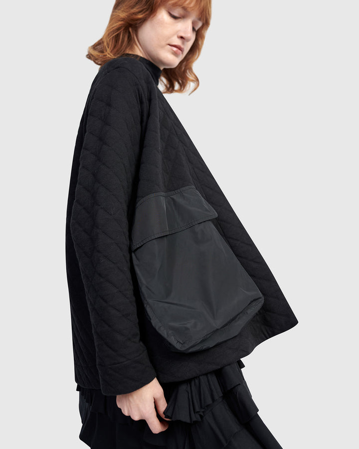 Urban Parcel Quilted Jacket, Black