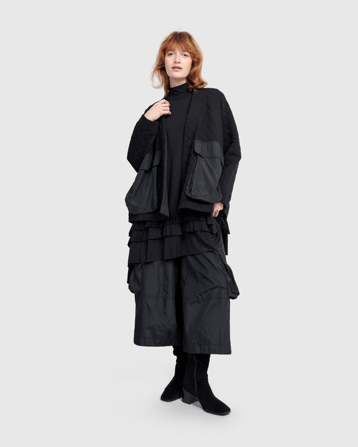 Urban Parcel Quilted Jacket, Black