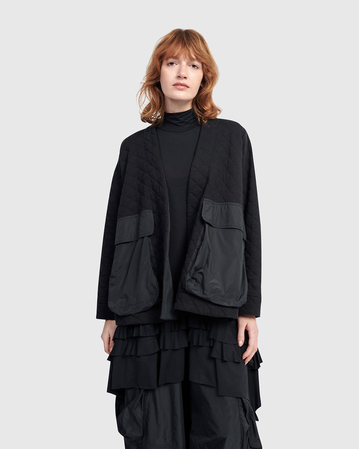 Urban Parcel Quilted Jacket, Black