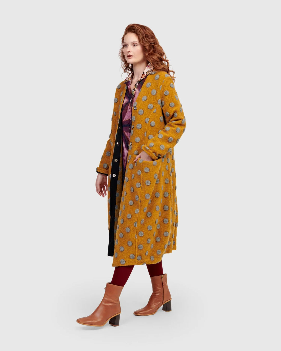 Lioness Cocoon Coat, Flecks