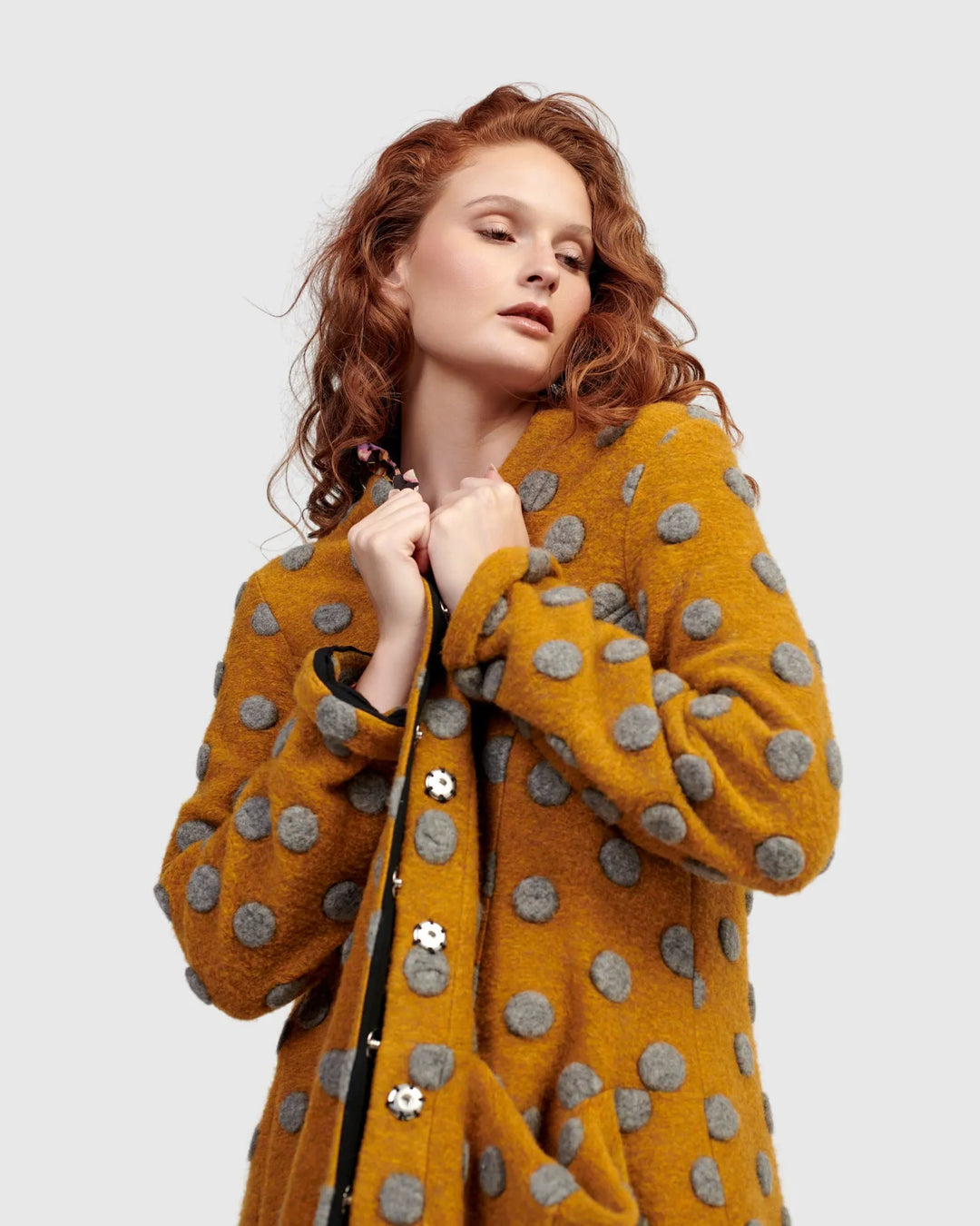 Lioness Cocoon Coat, Flecks