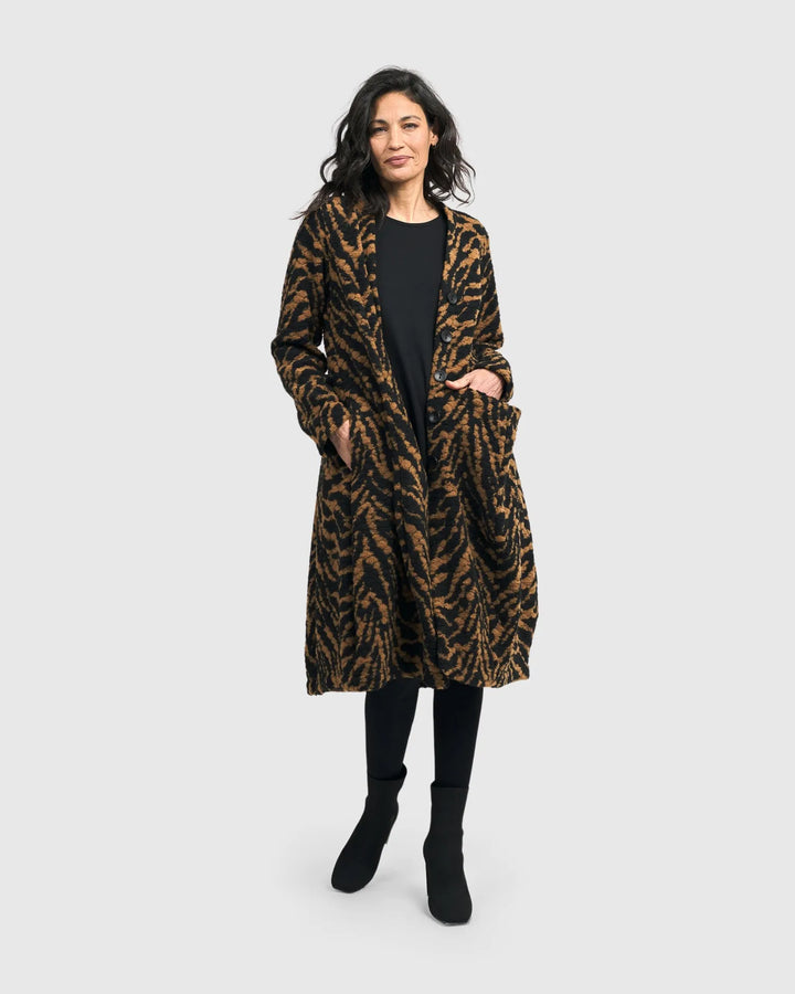 Penny Cocoon Coat, Tiger