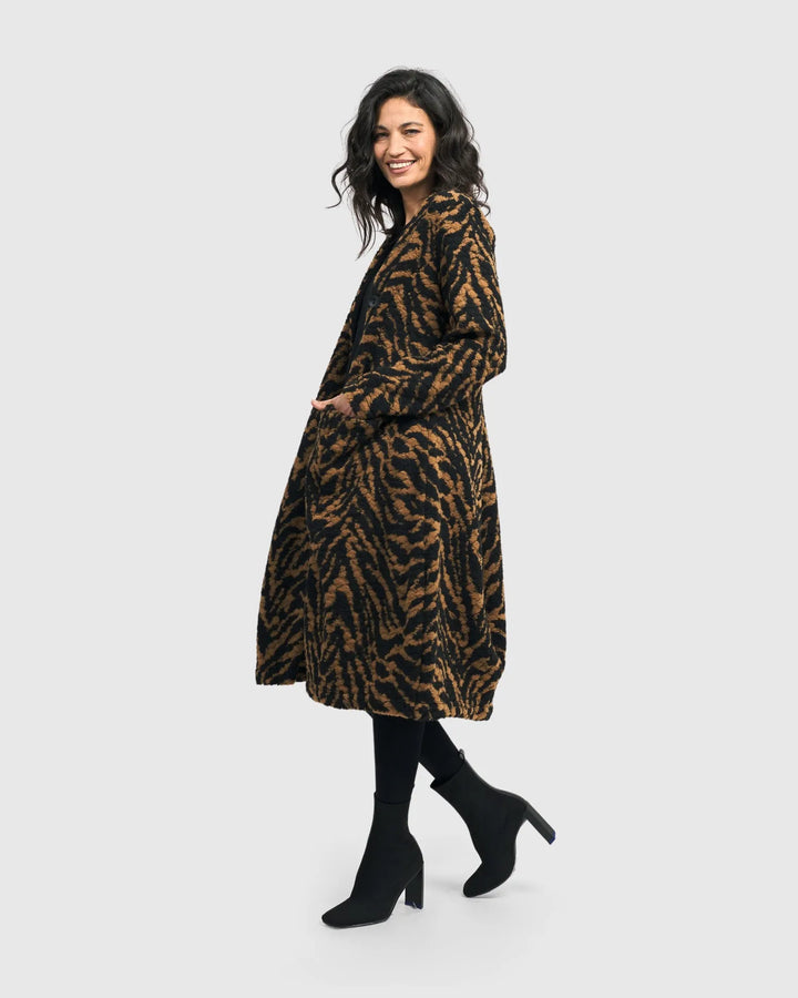 Penny Cocoon Coat, Tiger