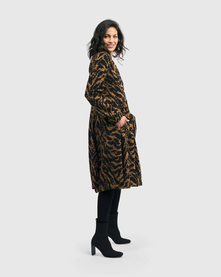 Penny Cocoon Coat, Tiger