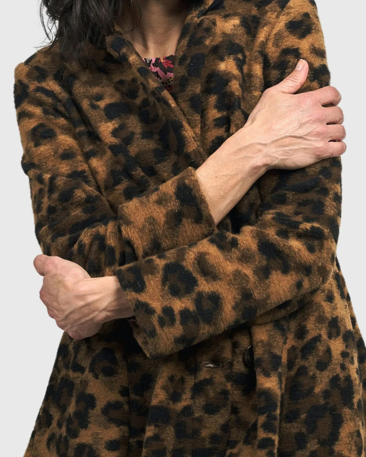 Blondie Cocoon Coat, Leopard