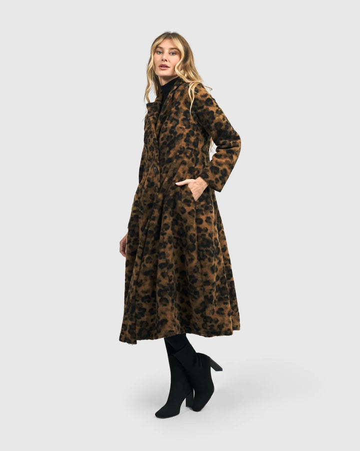 Blondie Cocoon Coat, Leopard