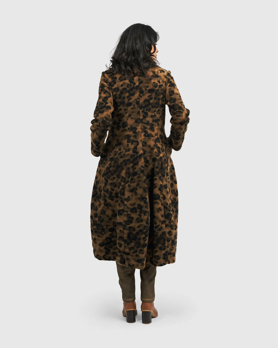 Blondie Cocoon Coat, Leopard