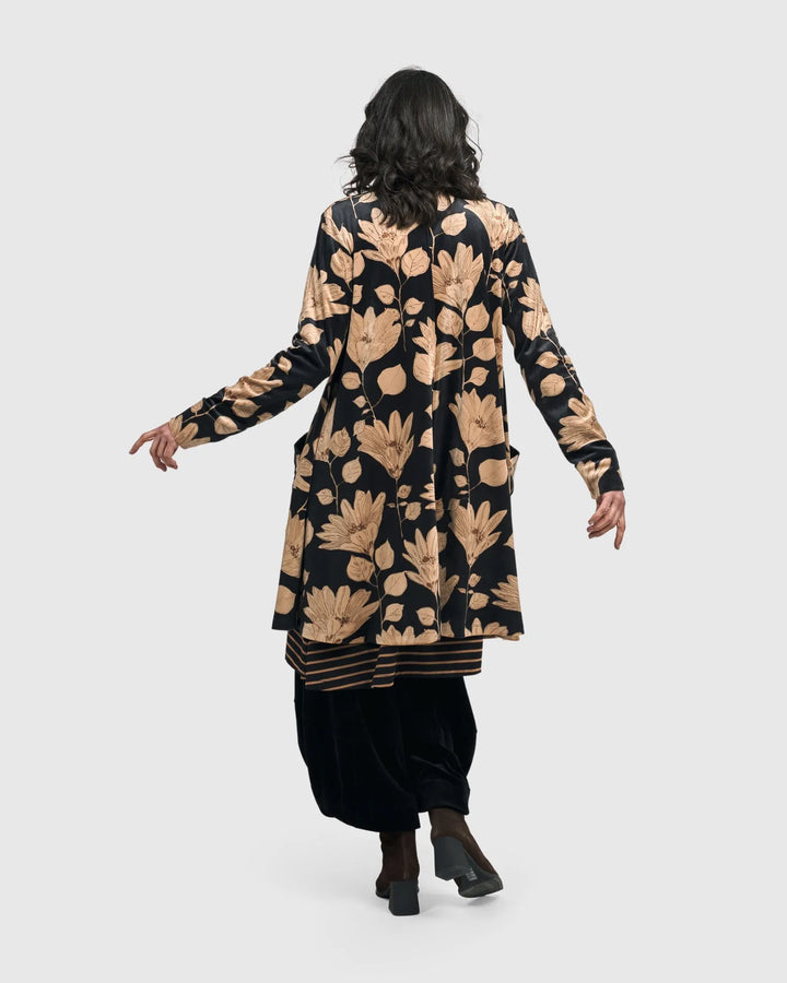 Velvet Smoking Jacket, Floral