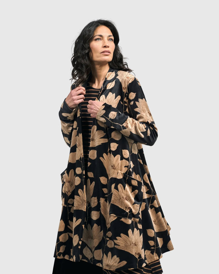 Velvet Smoking Jacket, Floral