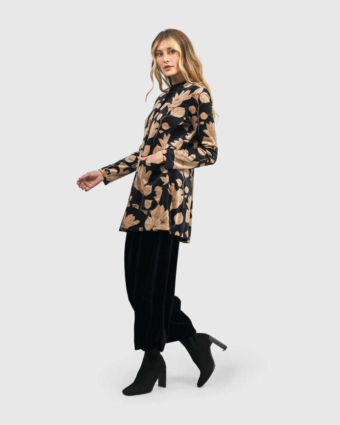 Lucille Velvet Jacket, Floral