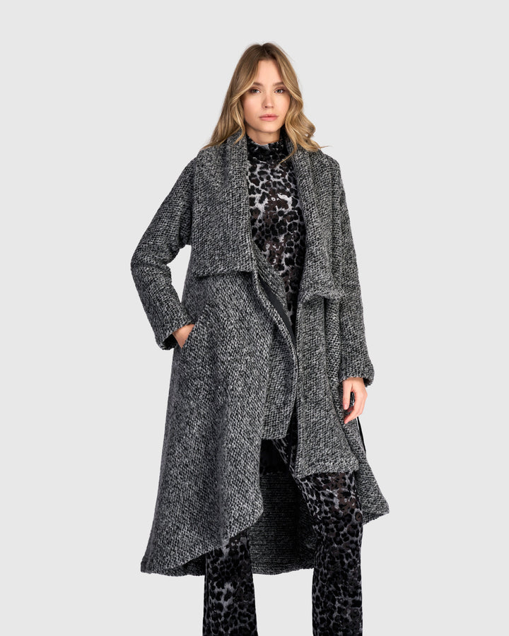 Misty Wrap Jacket, Grey Melange