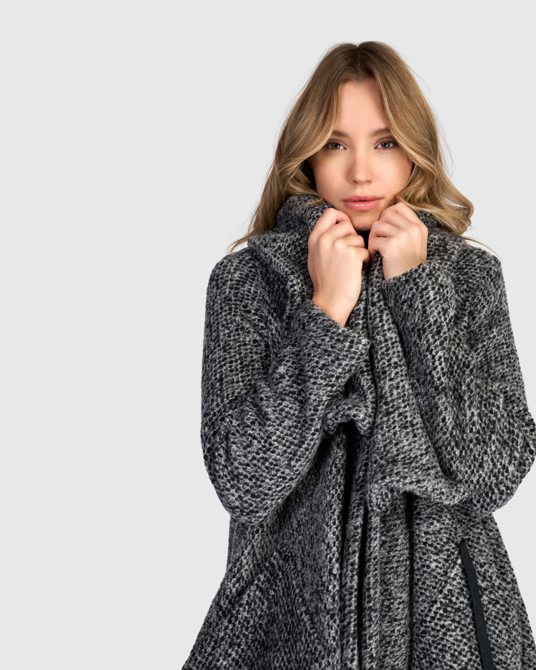 Misty Wrap Jacket, Grey Melange