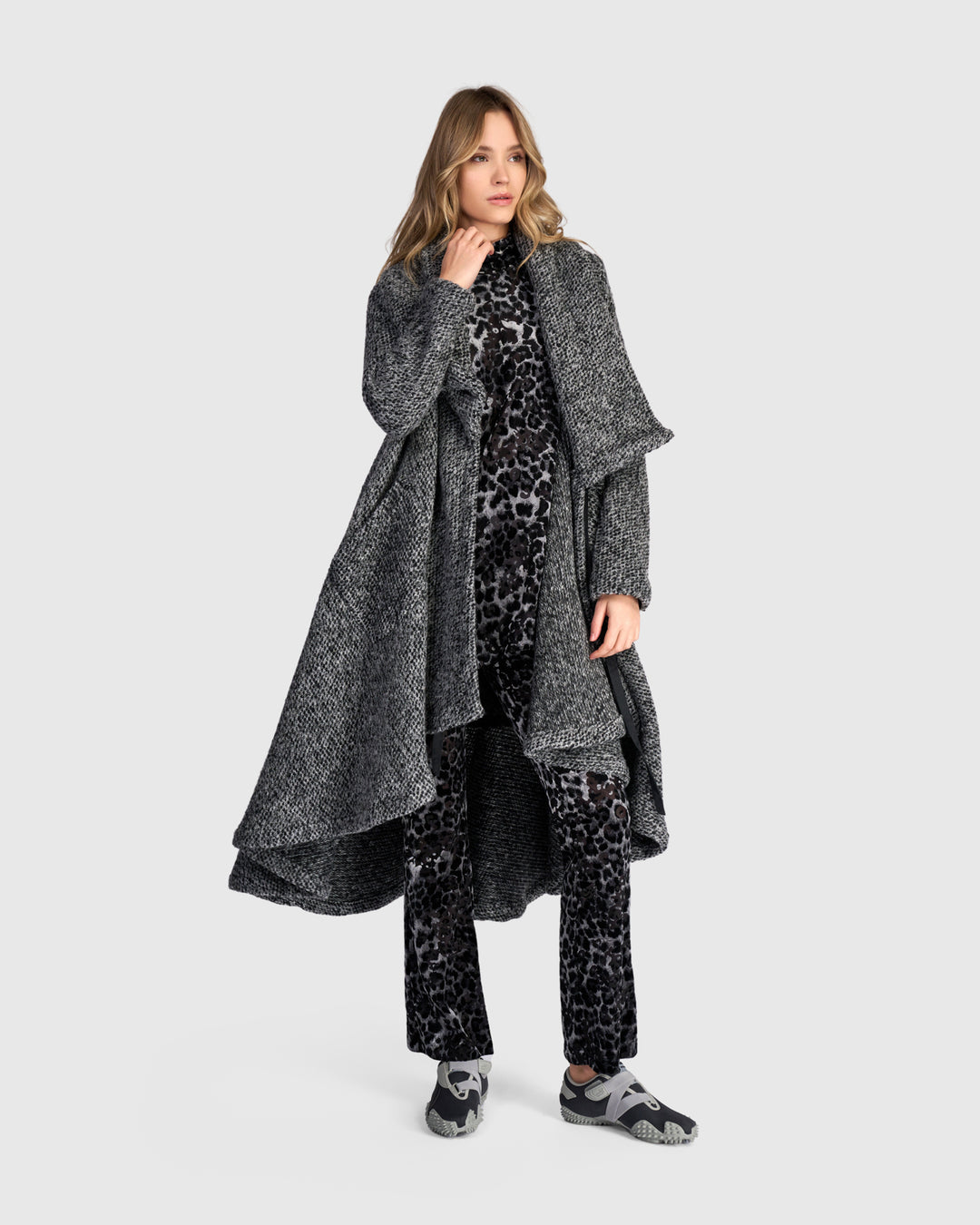 Misty Wrap Jacket, Grey Melange