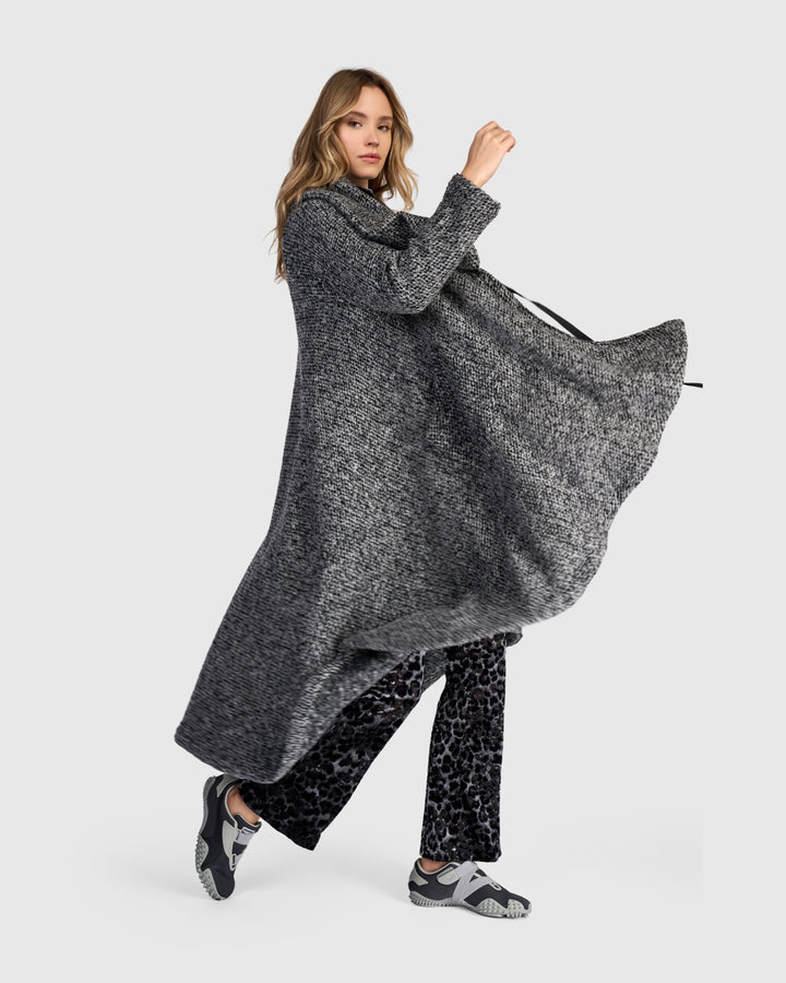 Misty Wrap Jacket, Grey Melange