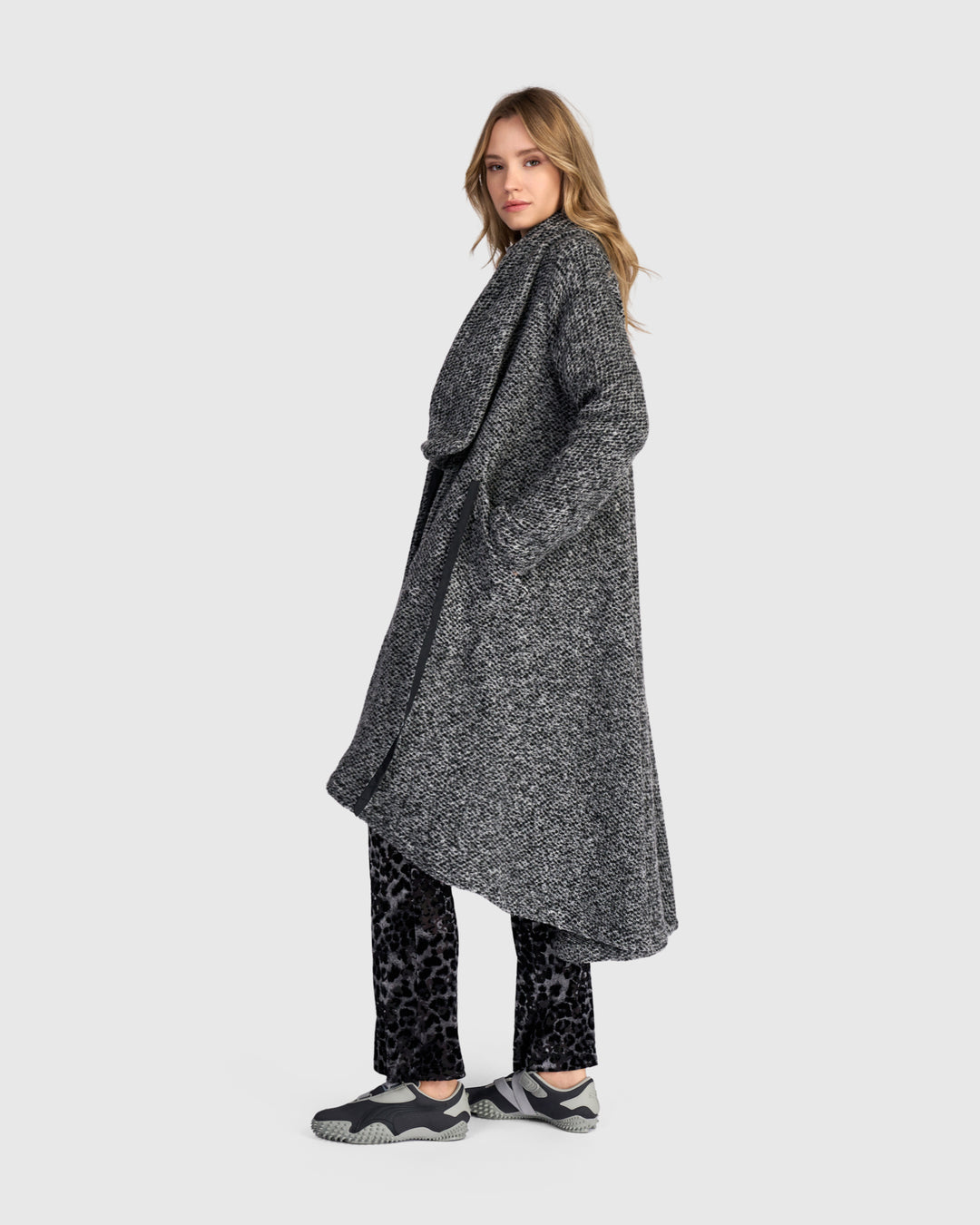 Misty Wrap Jacket, Grey Melange