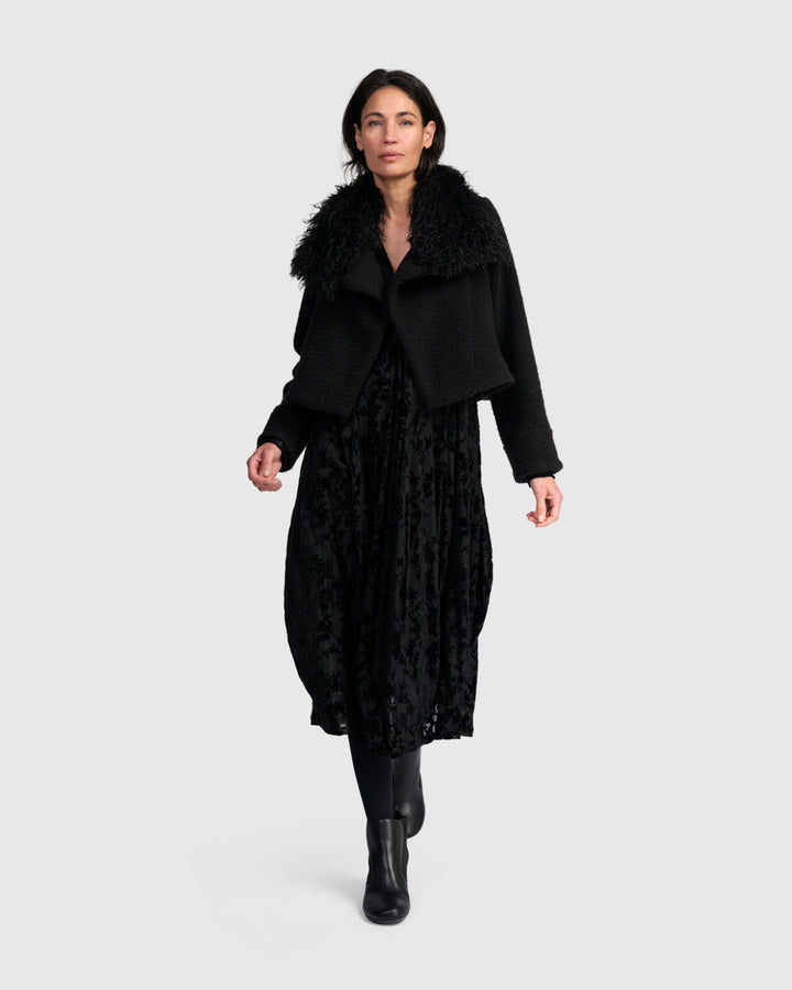 Marcella Cropped Jacket, Black